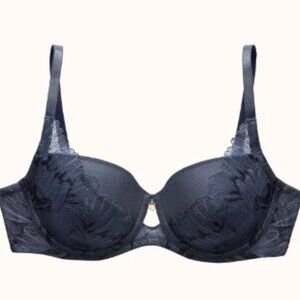 ThirdLove Petal Lace Demi 34B in Ombre Blue/Black